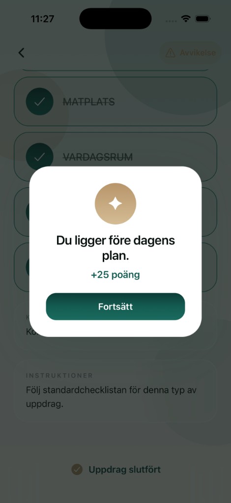 OPER fältapp — poäng