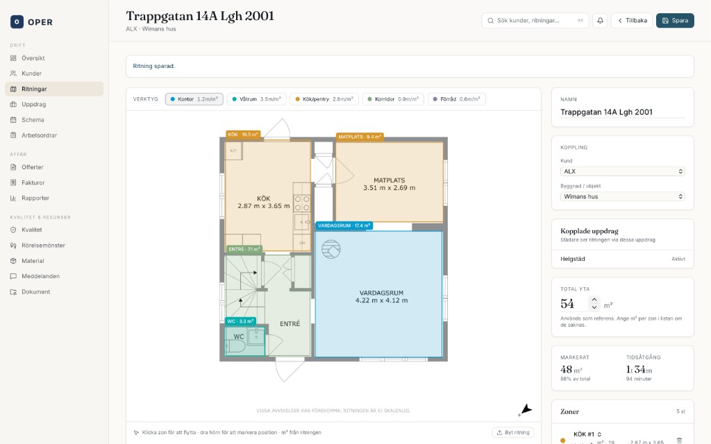 OPER CRM — ritningseditor